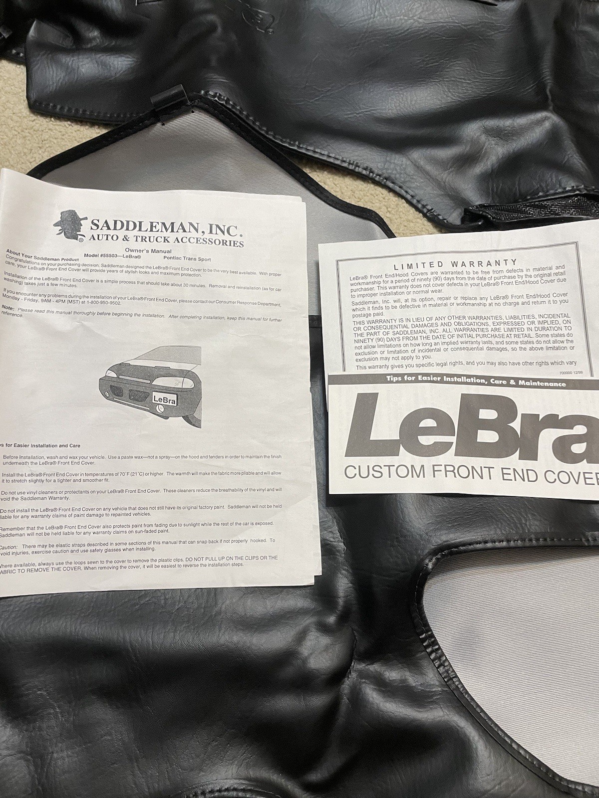 LeBra 1994-1996 Pontiac Trans Sport, All ‘94-‘96 Custom Front End Cover 55503-01