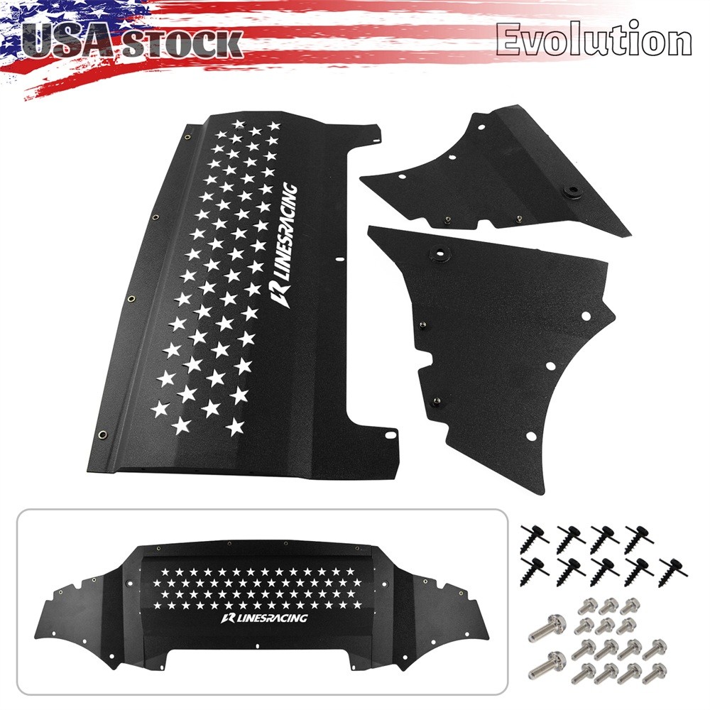 Black Aluminum Oil Cooler Skid Plate for BMW F87 M2 Competition S55 3.0L