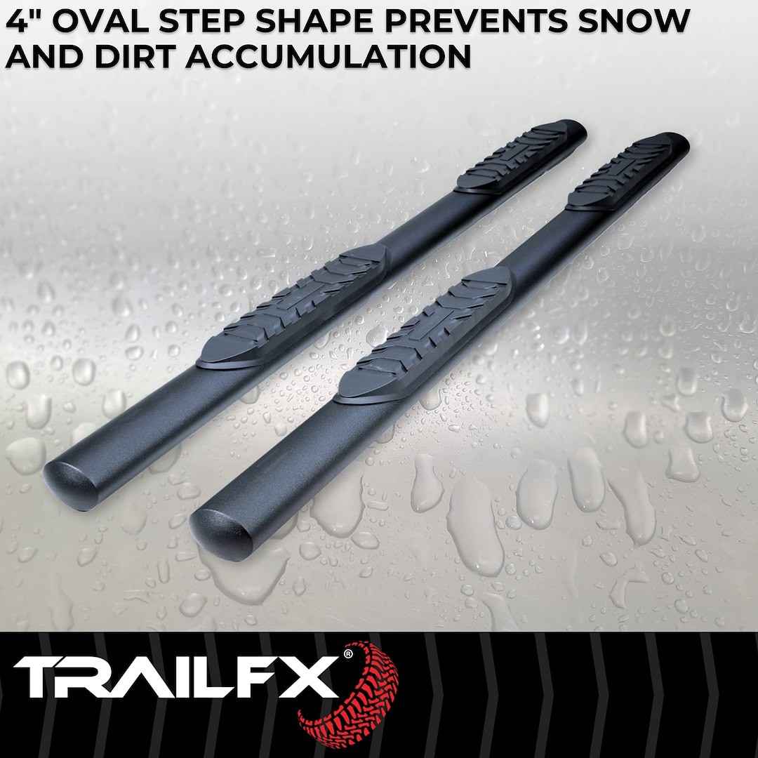 TrailFX A1556T TFX 4″ Oval Tube Side Steps NERF BAR OVAL 4″