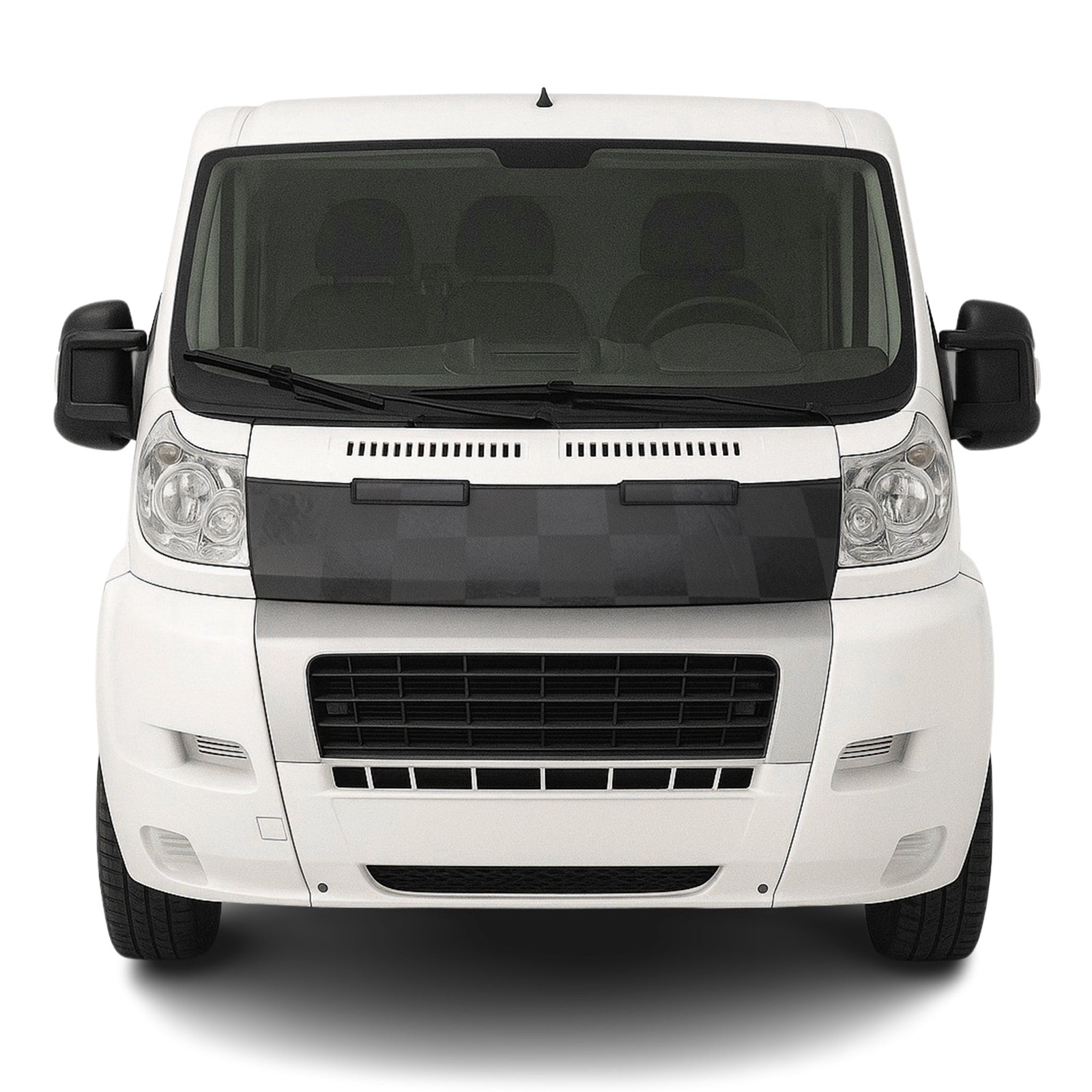 Car Bonnet Mask Hood Bra for RAM ProMaster 2014-2022 Black Chequered 1 Pc