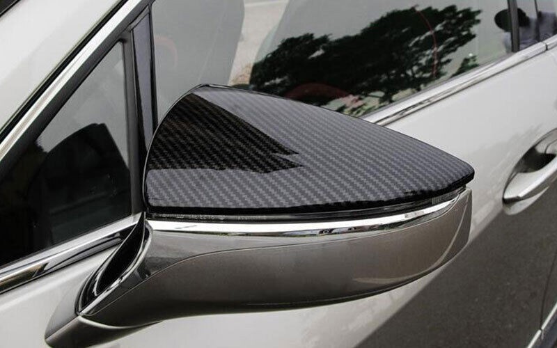 For Lexus ES 2019-2025 Carbon Fiber look Rear View Side Door Mirror Cover Trim