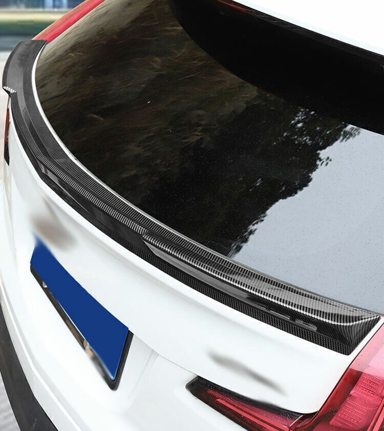 For Cadillac XT4 2019-25 Carbon Fiber look Middle Trunk middle Spoiler Wing Flap
