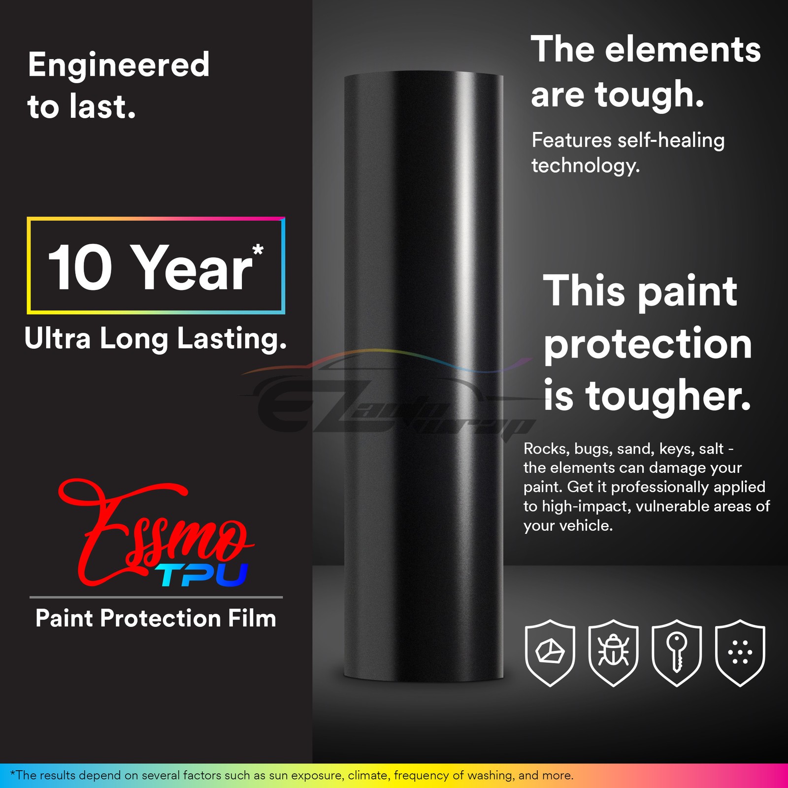 5FTx10FT PPF Paint Protection Film Matte Clear Invisible Scratches Shield