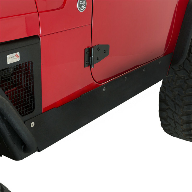 Hooke Road Body Side Armor Rock Slider Rocker Guards For Jeep Wrangler TJ 97-06