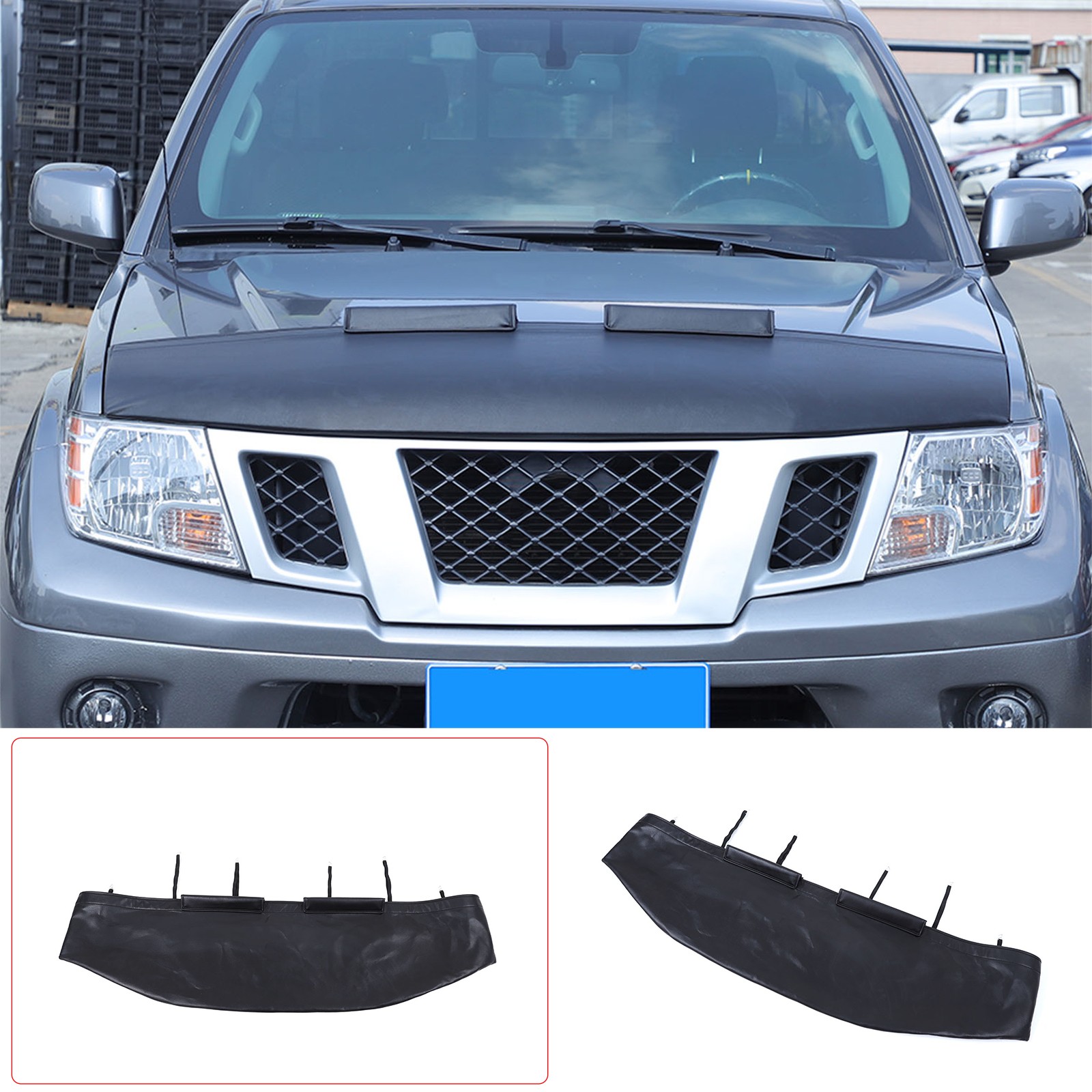 Hood Bra Guard Protection Stone Bug Deflector Flag For Nissan Frontier 2013-2021