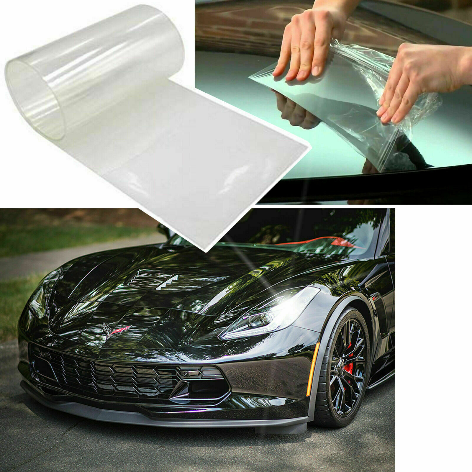 12″ x 48″ Clear Bra Paint Protection Film Wrap Transparent Vinyl Paint Shield