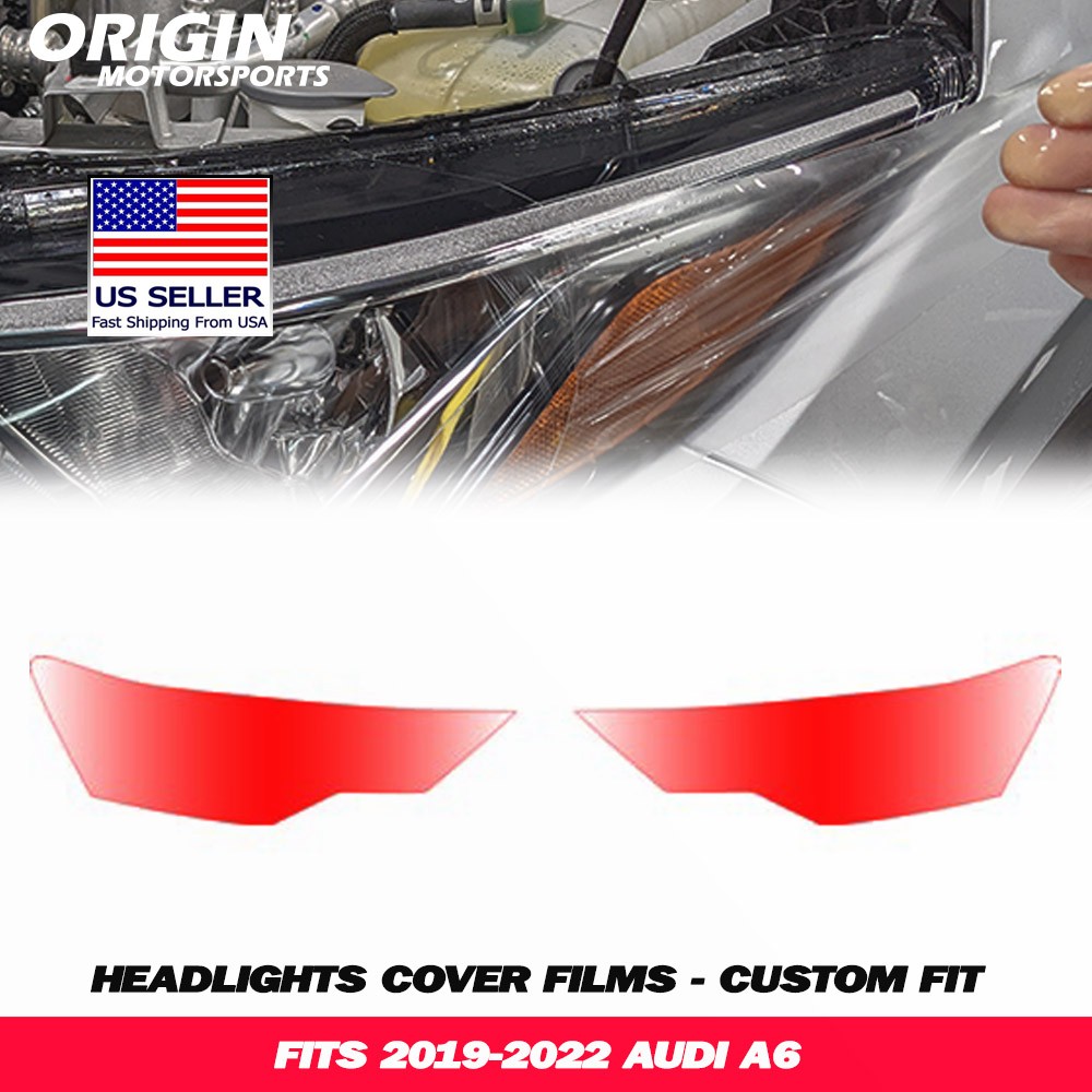 PreCut Headlights Protection Clear Covers Bra Film Kit PPF Fits 2019-2022 A6