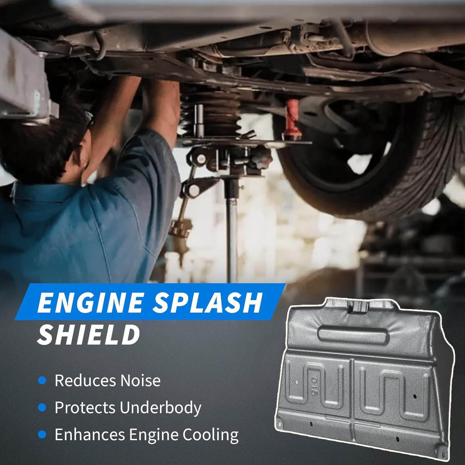 Splash Panel Shield Under Diaper Gas Motor ML3Z-7222-D For 2015-2024 Ford F-150