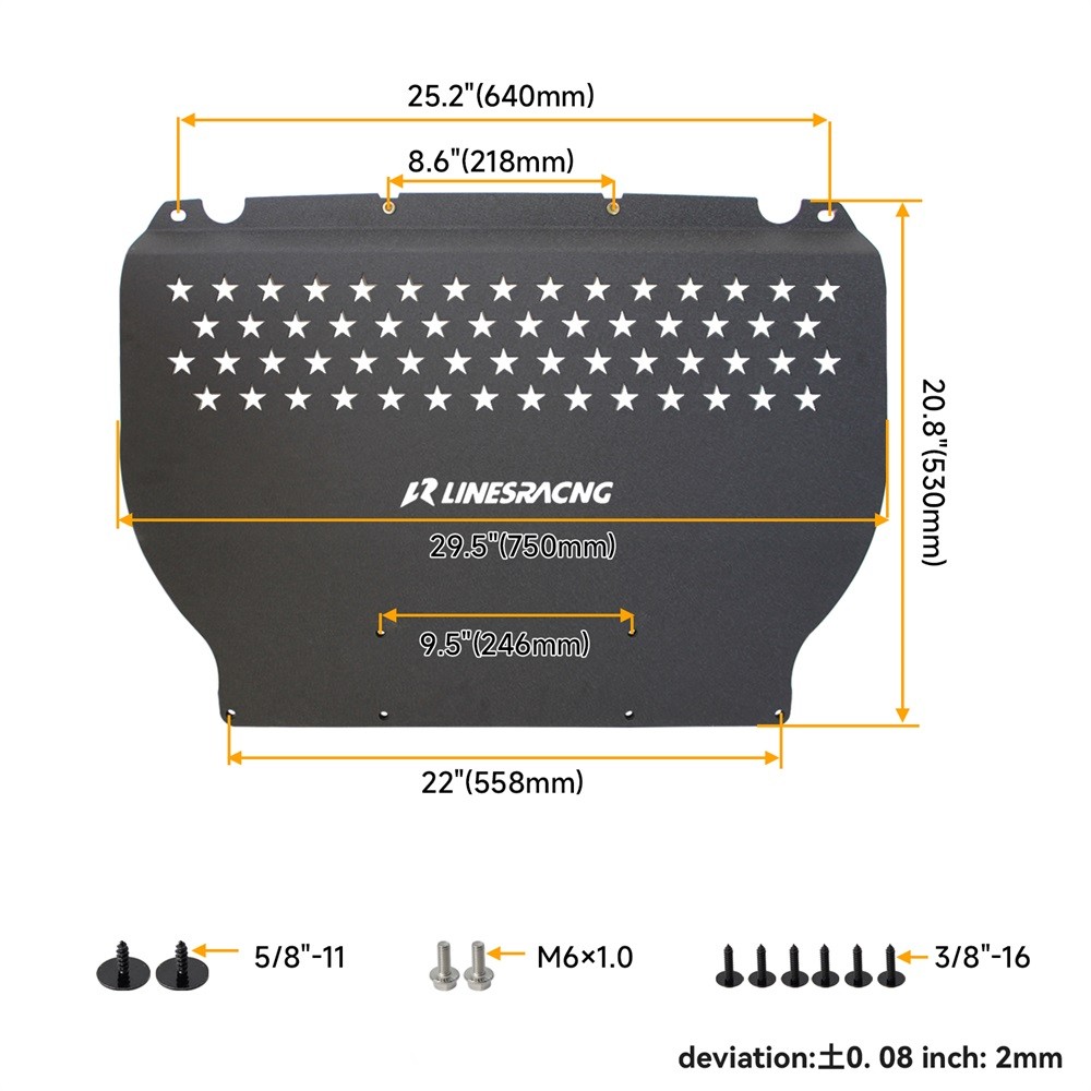 Black Aluminum Skid Plate for BWM F97 F98 X3 M Competition X4 S58 3.0L 2019-2024