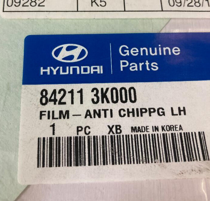 2005-2010 HYUNDAI SONATA LEFT STONE GUARD FILM P/N 84211-3K000 GENUINE OEM NEW