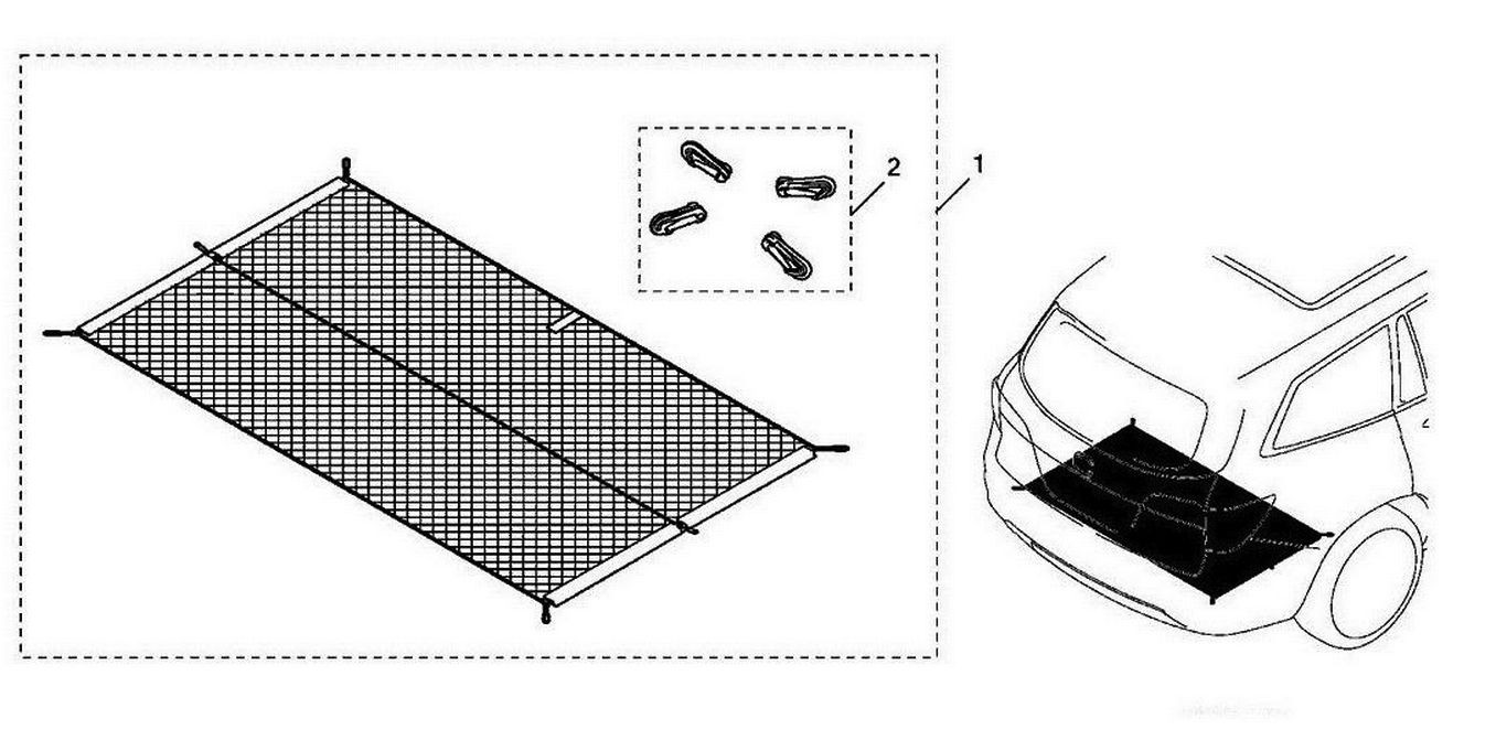 🔥 Genuine OEM Honda PILOT Rear Cargo Net 2016- 2022 (08L96-TG7-100) 🔥