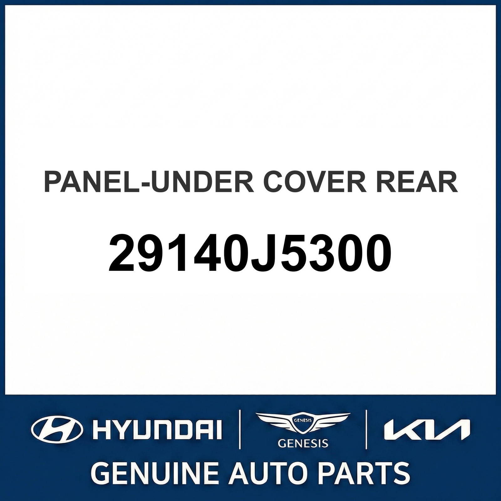 2018-2021 Kia Stinger Panel-Under Cover Rear OEM New 29140J5300