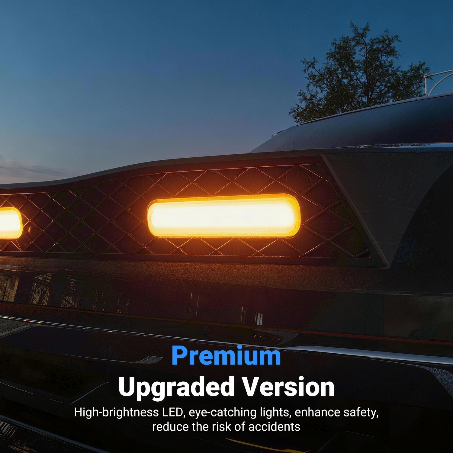 Hood Protector With LED Light For 2022-2026 Chevrolet Silverado LT Bugflector