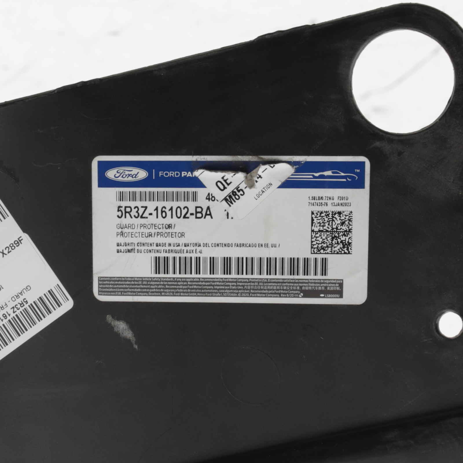 Genuine Ford 2005-2009 Mustang GT Fender Splash Liner Front Right 5R3Z-16102-BA