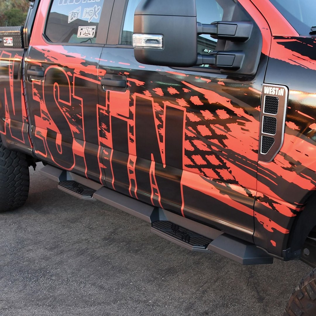 Westin Automotive 56-23945 Steel Square Black Textured Powder Coated Nerf Bar