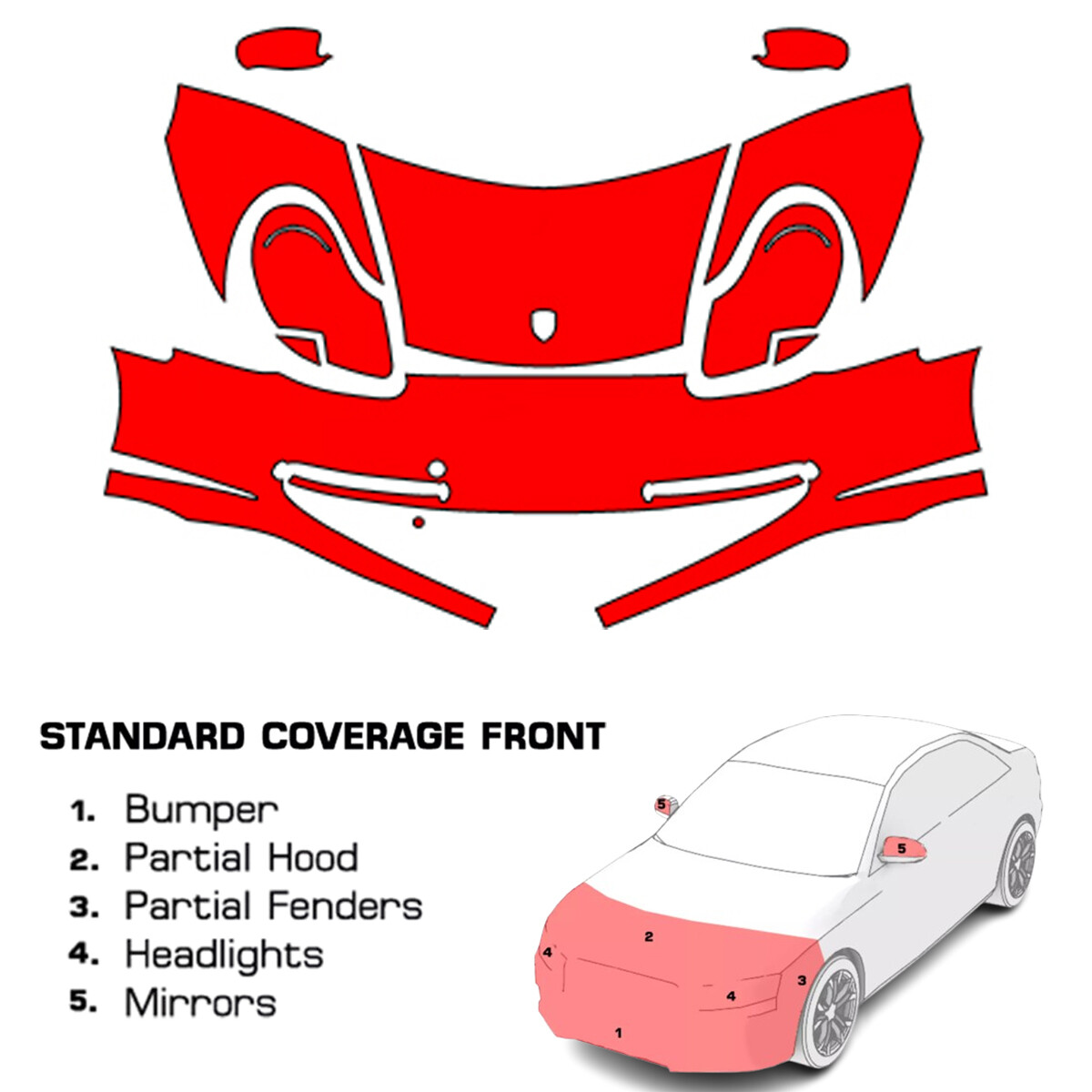 PreCut Paint Protection Film Clear Bra PPF Kit For Porsche Carrera 1999-2001
