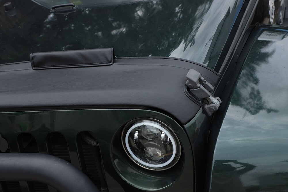 Canvas Hood Cover Front End Bra Protector V-Hood Covers For Jeep Wrangler 2007+