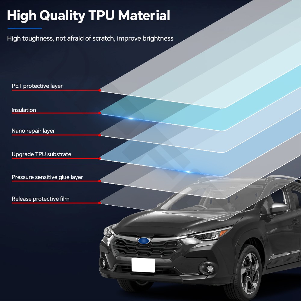 For Subaru Crosstrek 2024-2026 Front Bumper Precut Paint Protection Film PPF TPU
