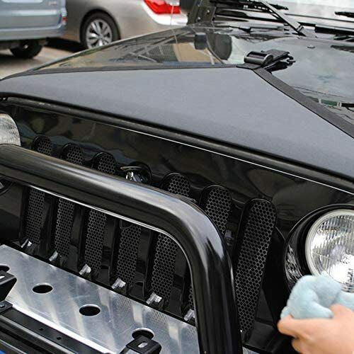 Front Hood Cover Bra Cover T-Style Protector Kit For Jeep Wrangler JK 07+ Black