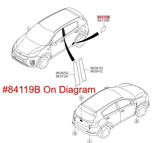 NEW OEM Rear Left Stone Guard Anti-Chip Film 87539D9000 for Kia Sportage 2017-22