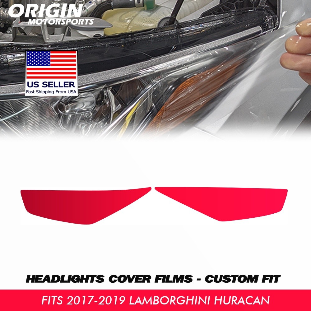 PreCut Headlights Protection Clear Covers PPF For 2017-2019 Lamborghini HURACAN