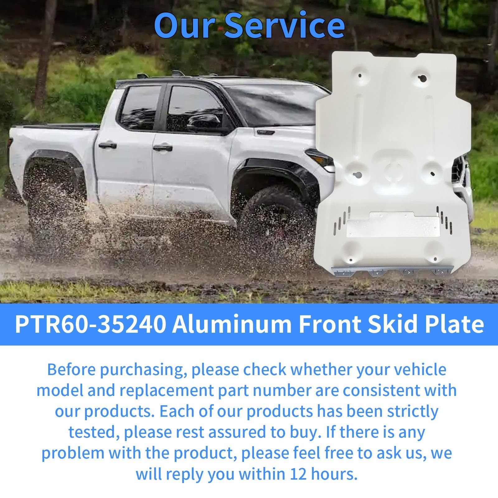 For Toyota 2025 + 4Runner & 2024 + Tacoma TRD Front Skid Plate PTR60-35240