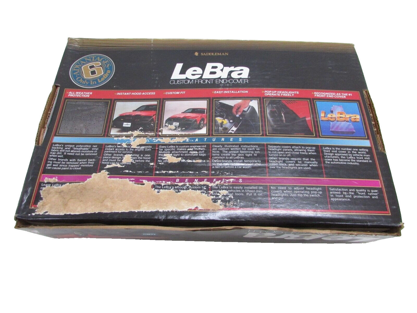 NOS! SADDLEMAN LeBra CUSTOM FRONT COVER FOR 91-93 DODGE CARAVAN PLYMOUTH VOYAGER