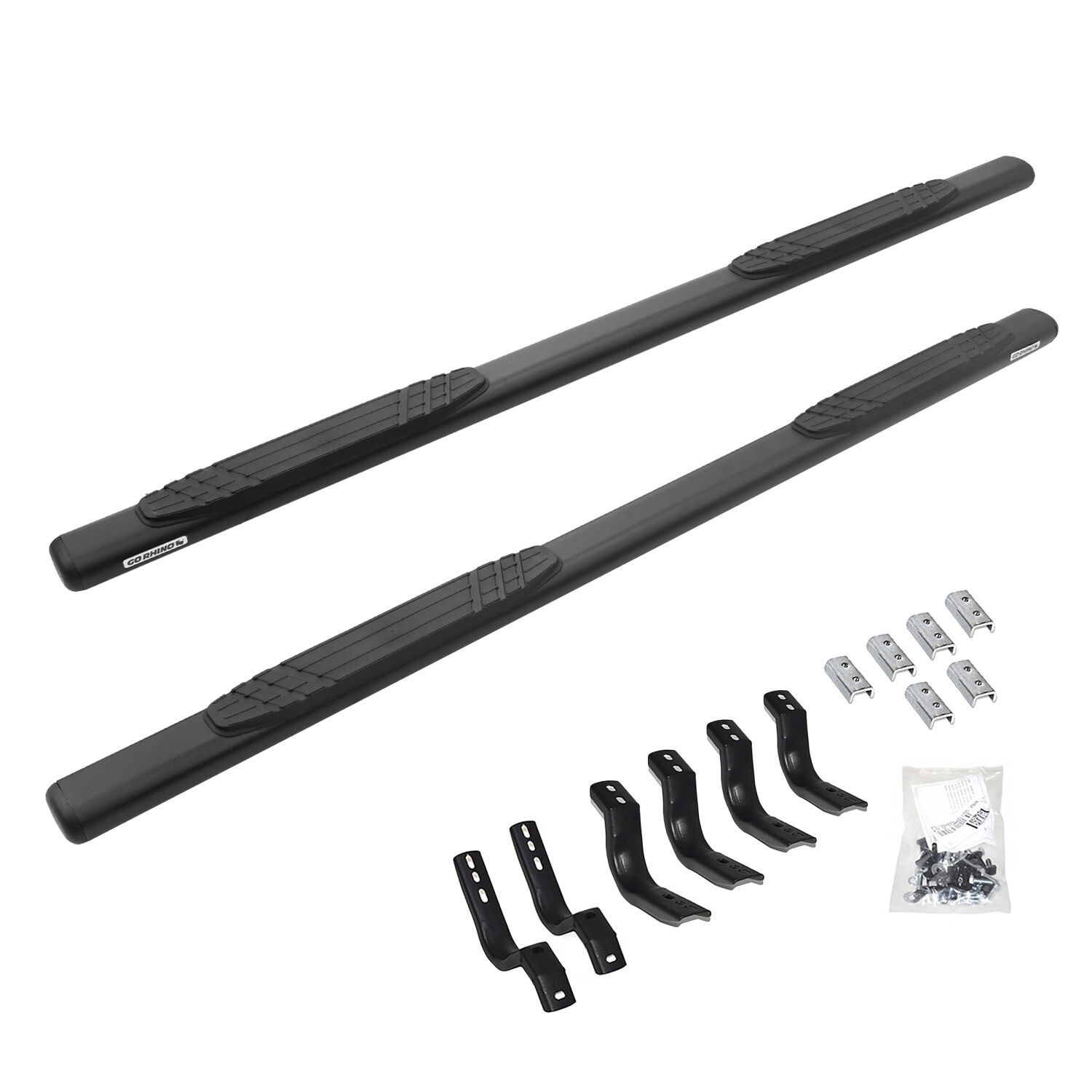 Go Rhino 684404387T 4″ OE Xtreme Textured Black Side Steps with Mounting Bracket