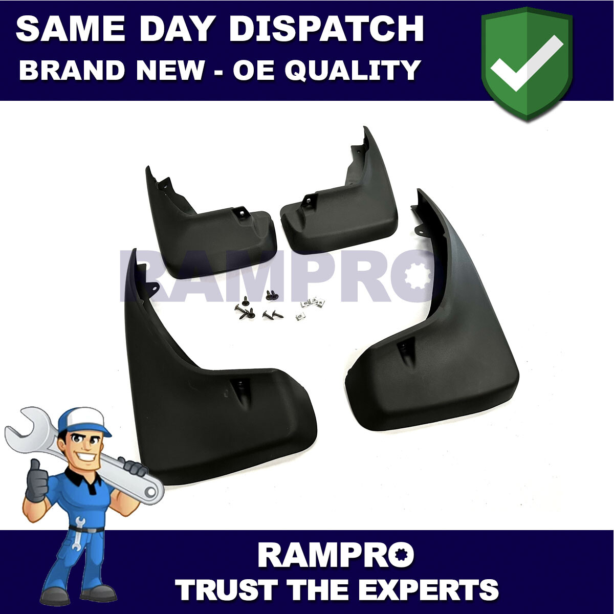 Tailored Mud Flaps Set of 4 For Land Rover Freelander 2 2007-2015 Rampro