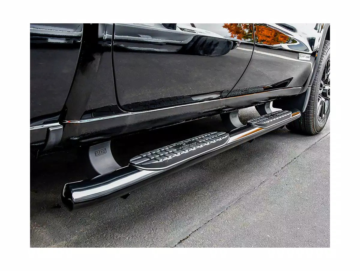 Westin Pro Traxx 4″ Black Oval Nerf Bars Side Steps 21-21405