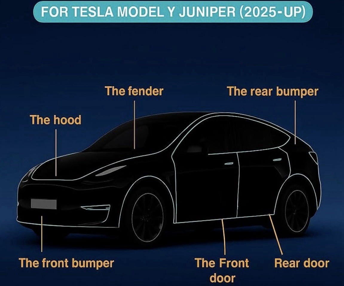 Tesla Model Y 2025–2026 Full Body Clear Bra PPF Kit | Invisible PPF