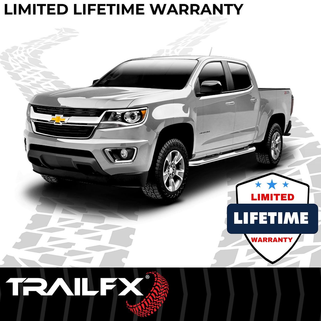 TrailFX 1130304091 3 Inch Round Bent Pol Stainless Steel Without End Caps Rocker