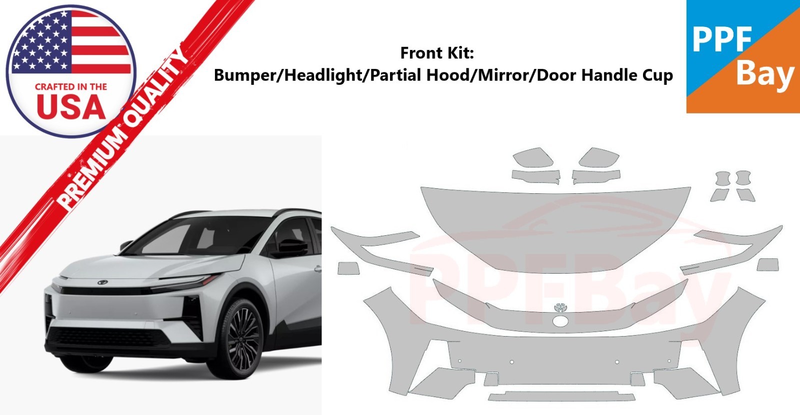 For Toyota C-HR SE/XSE 2026-2027 Front Paint Protection Film PreCutKit PPF