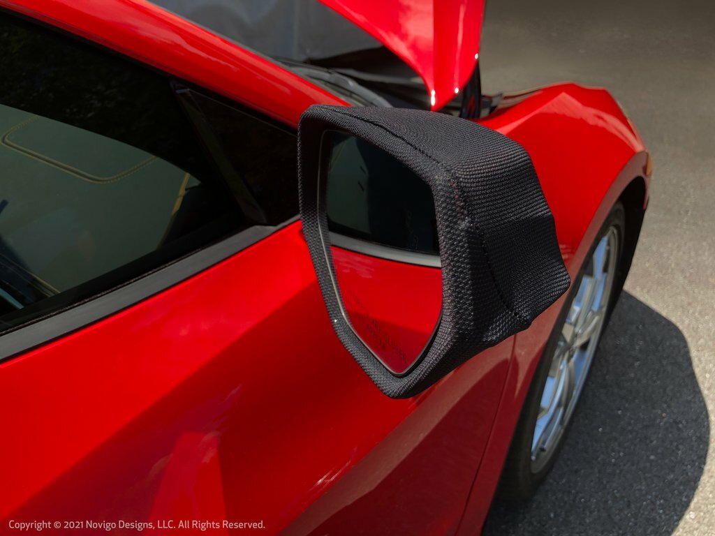 NoviStretch Mirror Covers for the 2020+ C8 Corvette