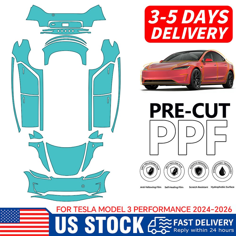 Full Car PreCut PPF Kit For Tesla Model 3 Performance 2024-2026 Paint Protection