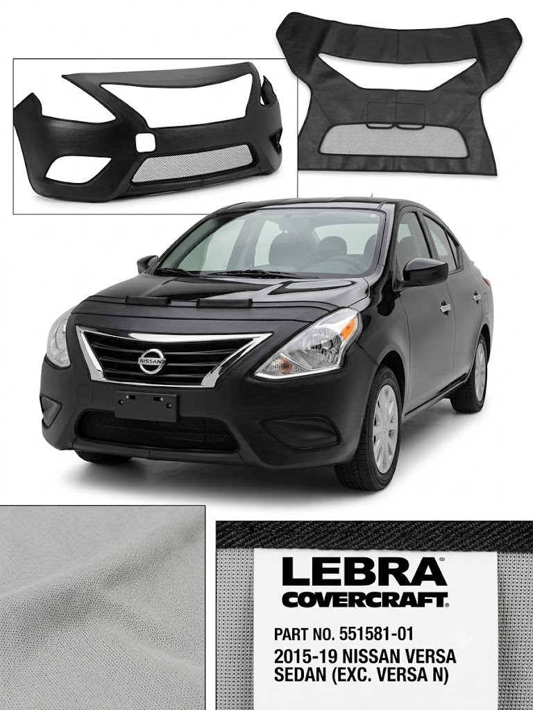 LeBra Front End Mask Bra For 2015-2019 Nissan Versa Sedan 2-pc Covercraft 551581