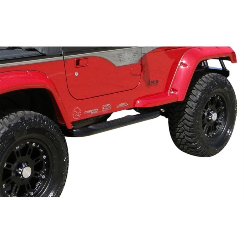 Rampage 8825 3″ Round Side Step Bars for 1987-06 Jeep Wrangler YJ/TJ