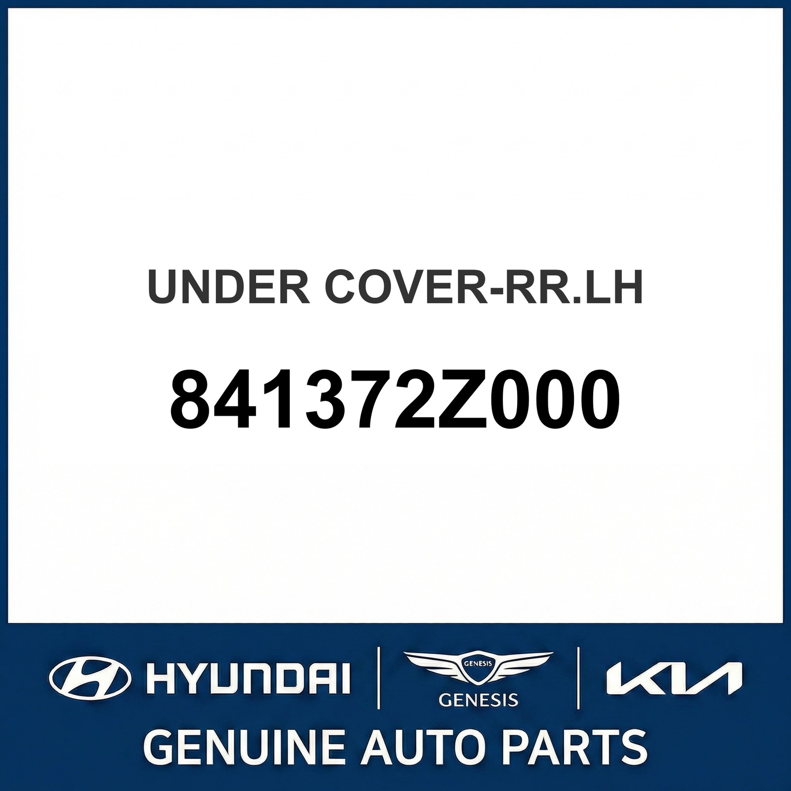2010-2015 Kia Sportage Under Cover-Rear OEM New 841372Z000
