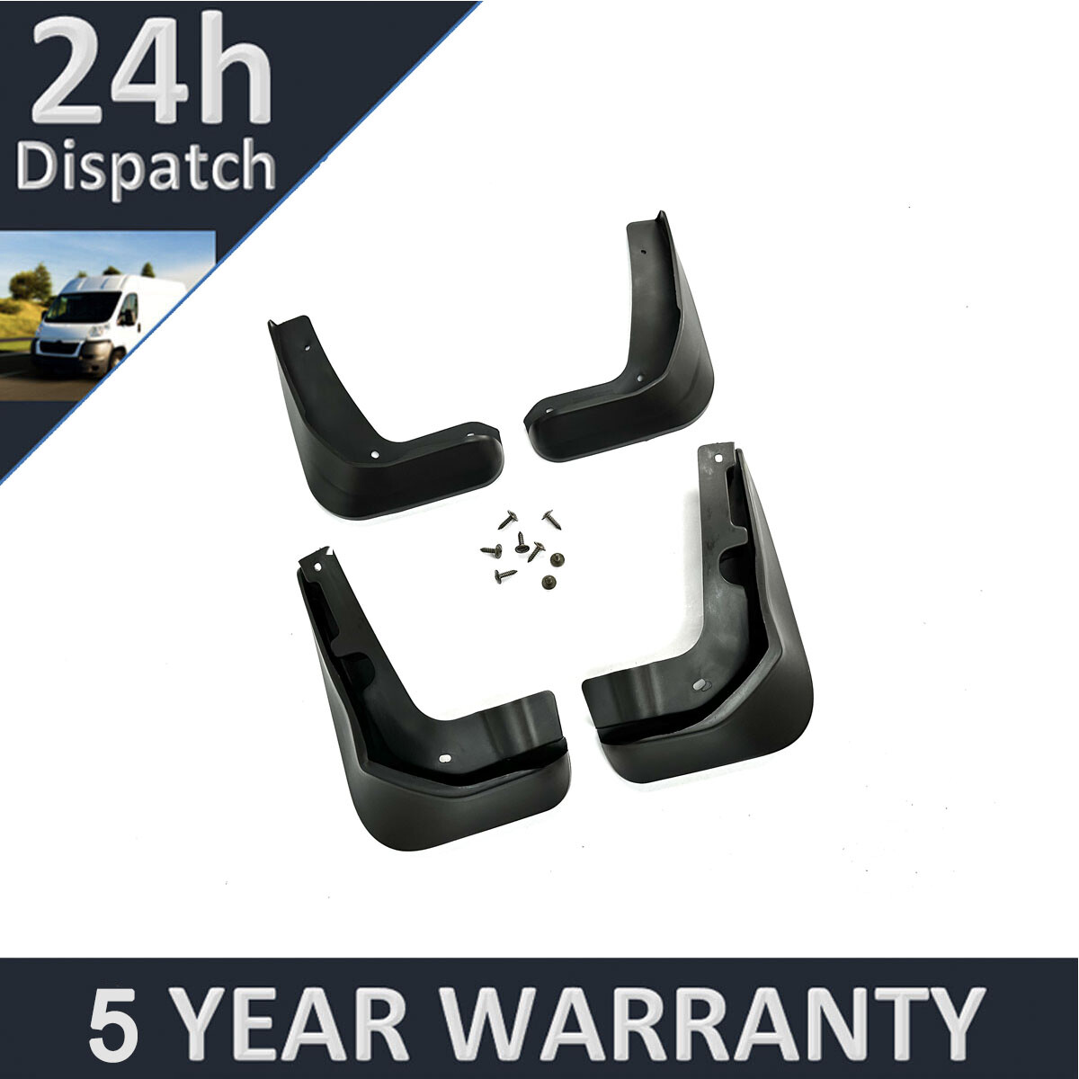 Tailored Mud Flaps Set of 4 For Ford Focus Hatchback 2012-2018 Purevue