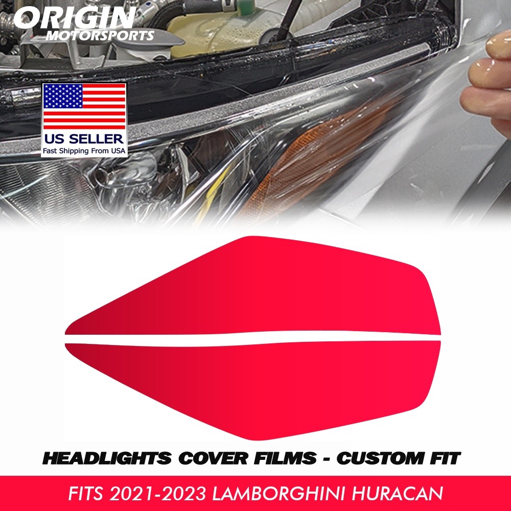 PreCut Headlights Protection Clear Covers PPF For 2021-2023 Lamborghini HURACAN