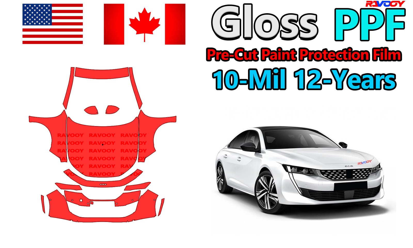 PreCut PPF Paint Protection Film For Peugeot 508 Active-GT Fastback 2019-2023