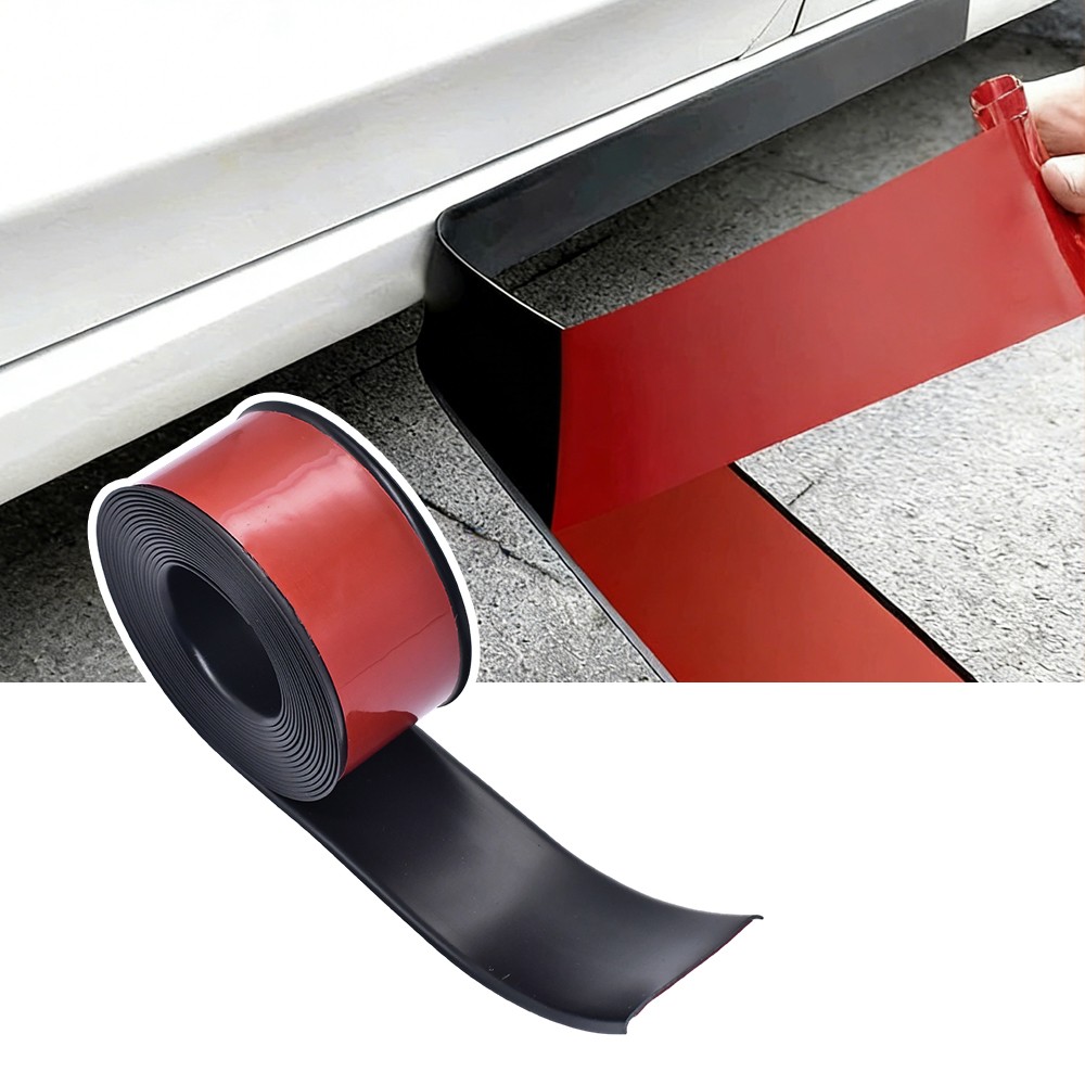 13FT Car Side Skirt Rocker Panel Trim For Dodge Rubber Anti-Scratch Edge Guards