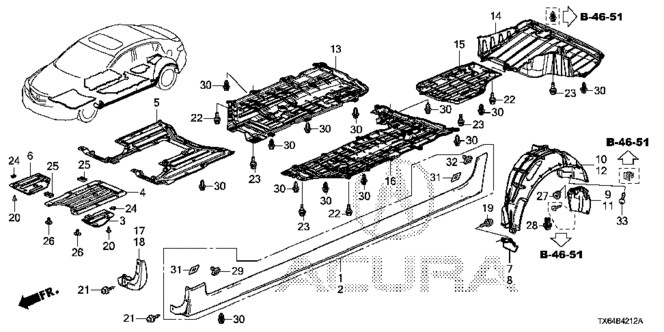 Genuine Acura Cover Plate 74114-TV9-A00