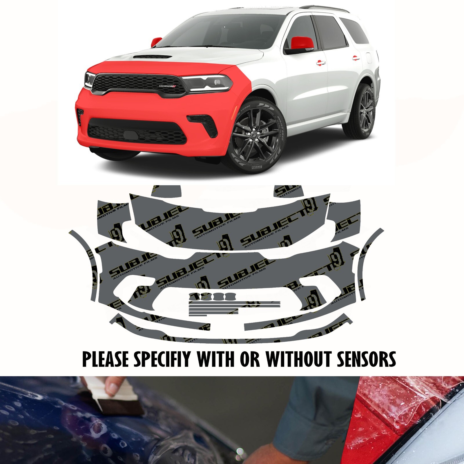 21-24 Durango RT SRT GT Perf Hood PreCut Partial Front Paint Protection Film PPF