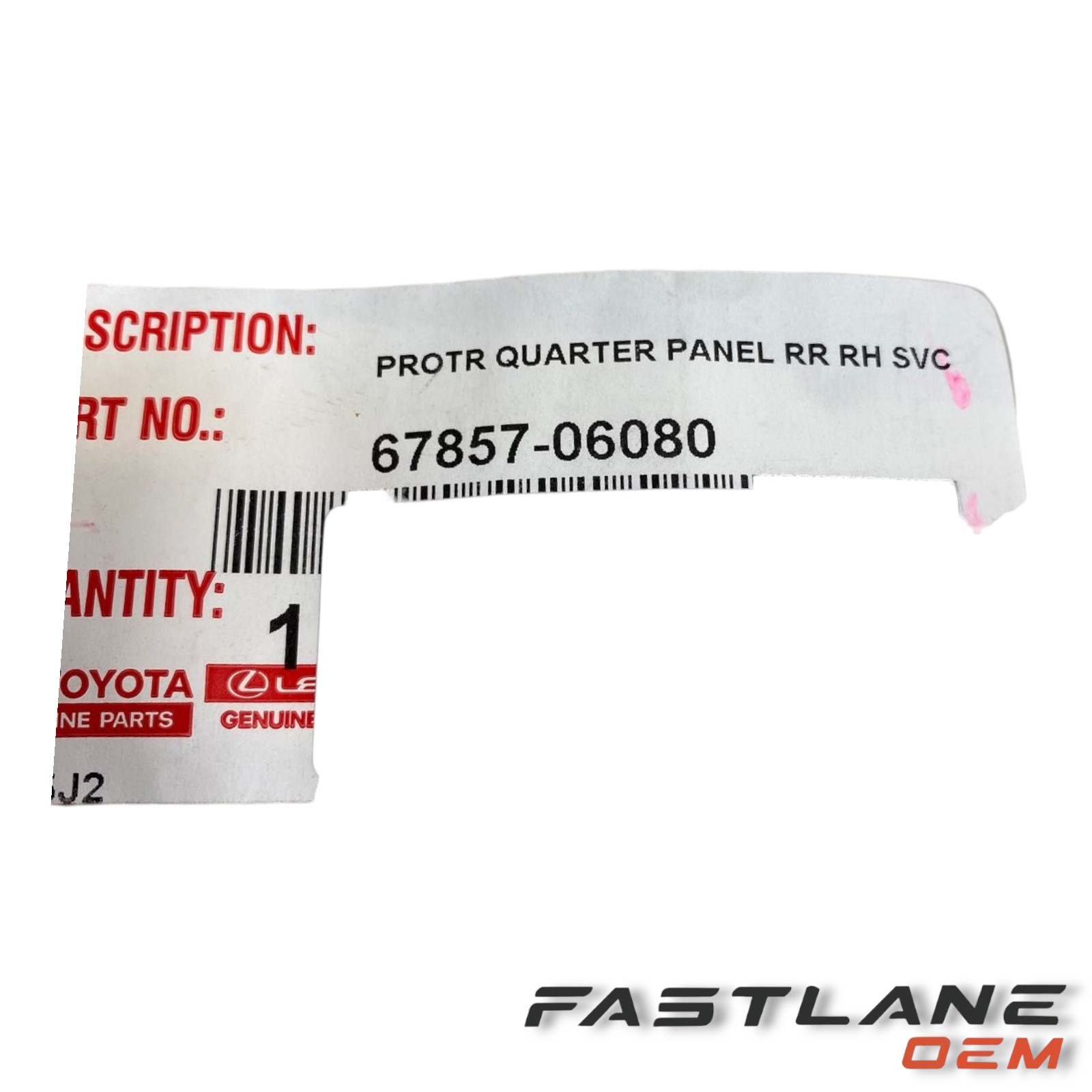 2019-2024 LEXUS ES250/300H/350 REAR RIGHT STONE GUARD NEW OEM 67857-06080