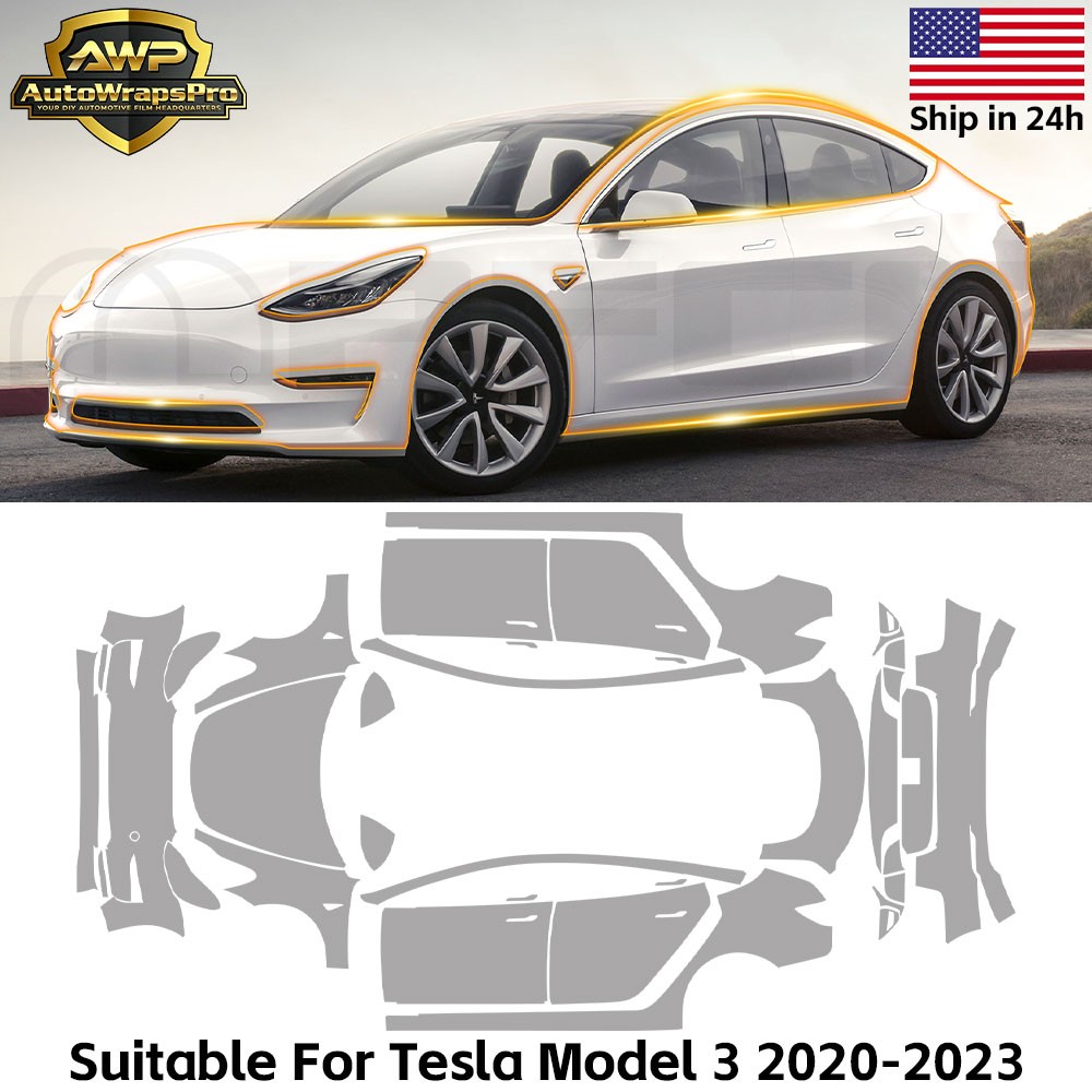 Matte PPF For Tesla Model 3 2017-2023 Full Vehicle PreCut Paint Protection Film