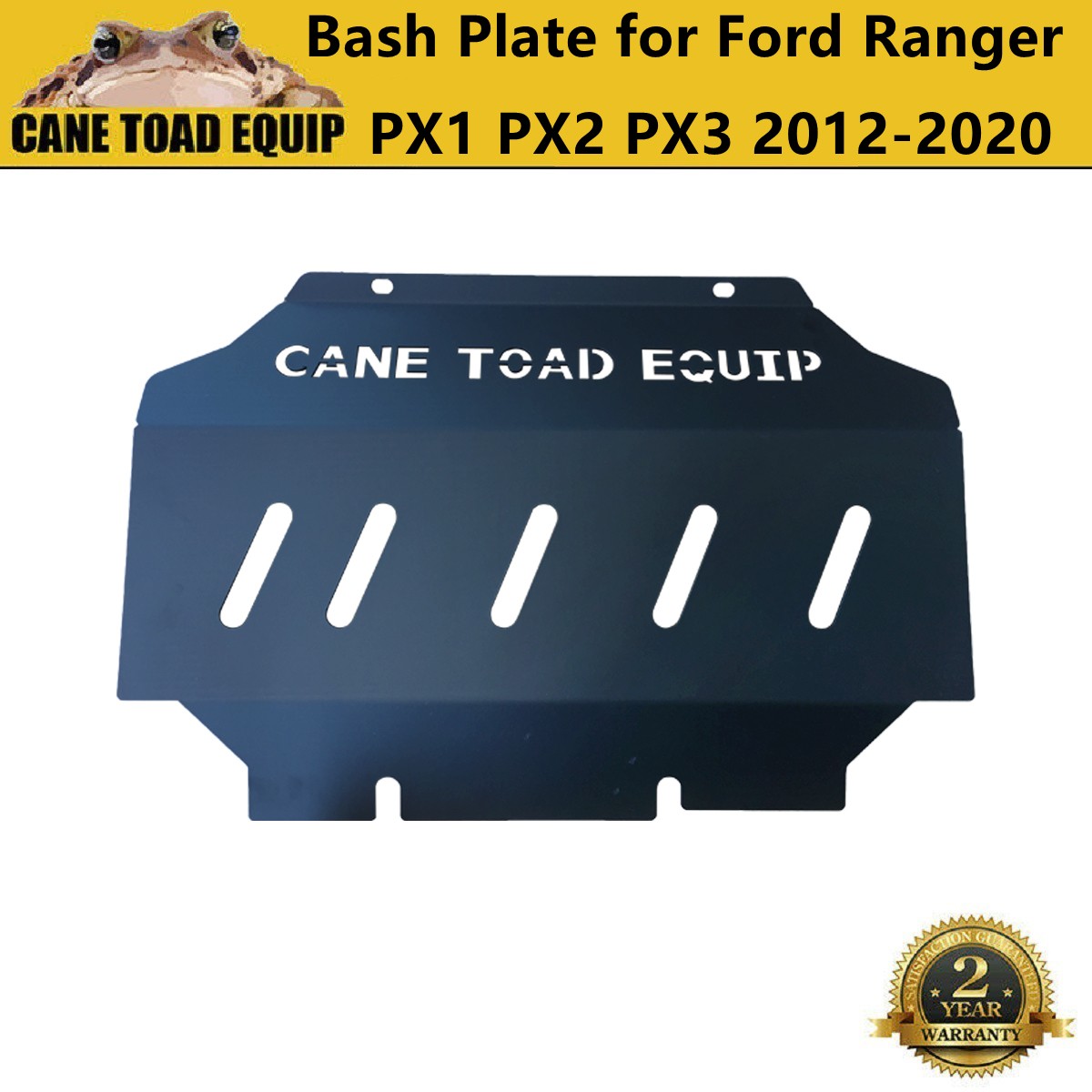 3mm Bash Plate Fits Ford Ranger PX123 2012-2022 Front Engine Sump Guard Black 4W