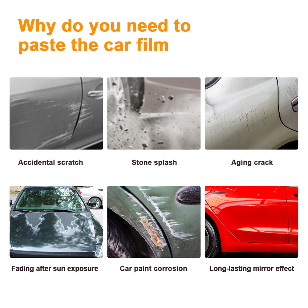 Car Front Bumper Center Paint Protection Film PPF For Tesla Model Y 2020-2023