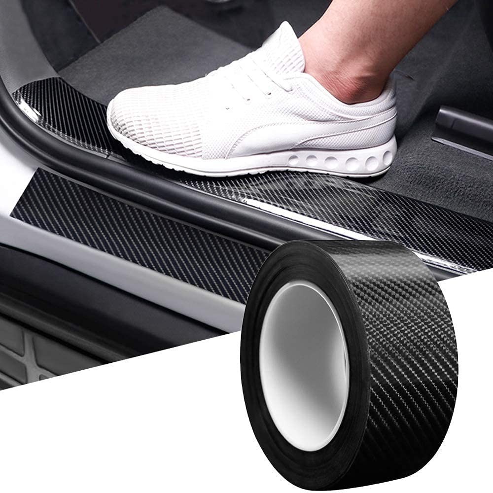 Anti Slip Car Door Entry Guard, DIY Adhesive Sill 2″x196″, Black