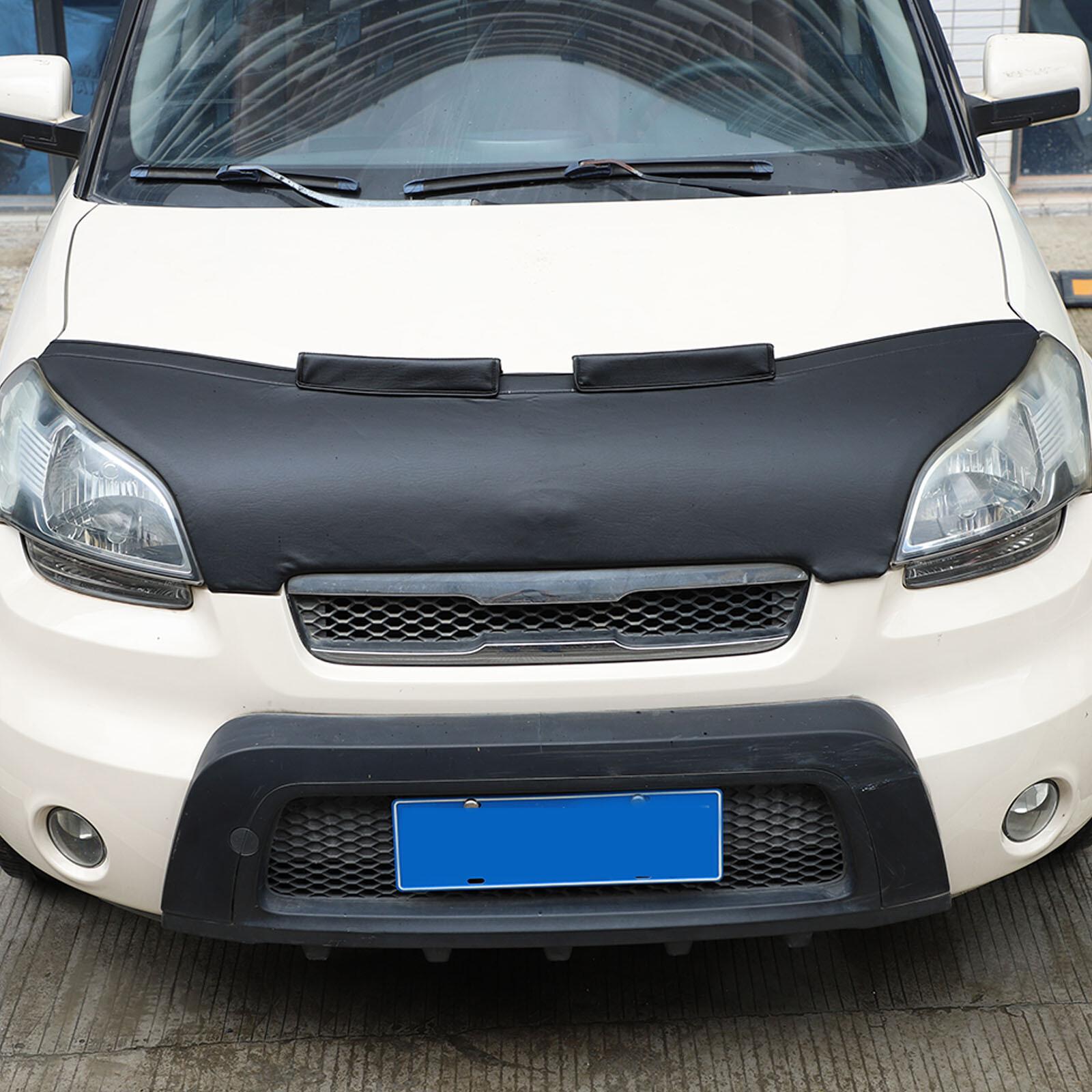 Front End Bumper Hood Mask Bra Cover Protection For Kia Soul 2009.-2013 Lether